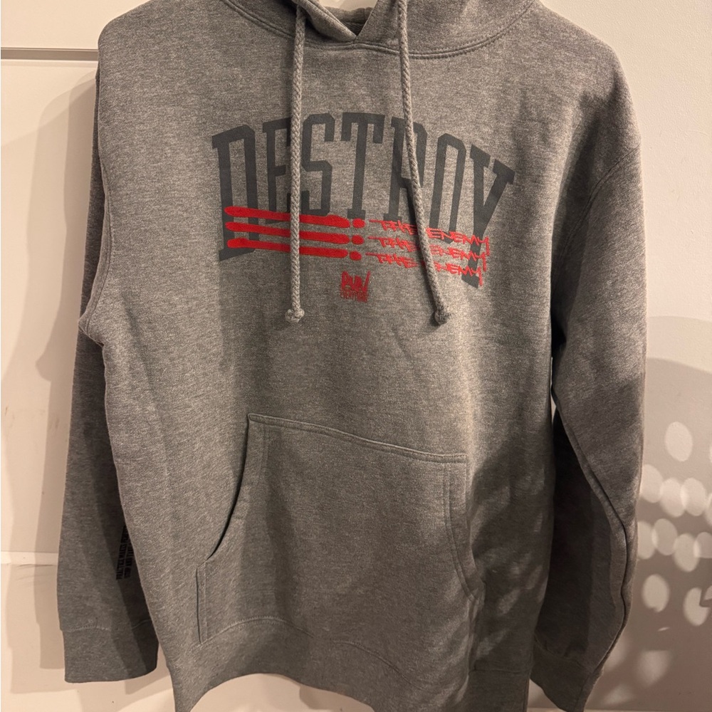 Gray DESTROY Hoodie by flag nor fail unisex